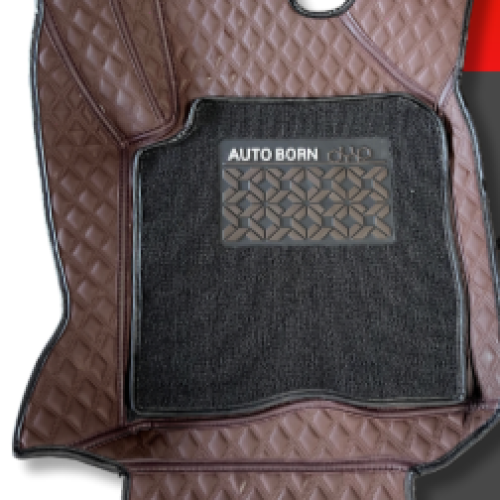 BROWN WITH BLACK PIPING MAT